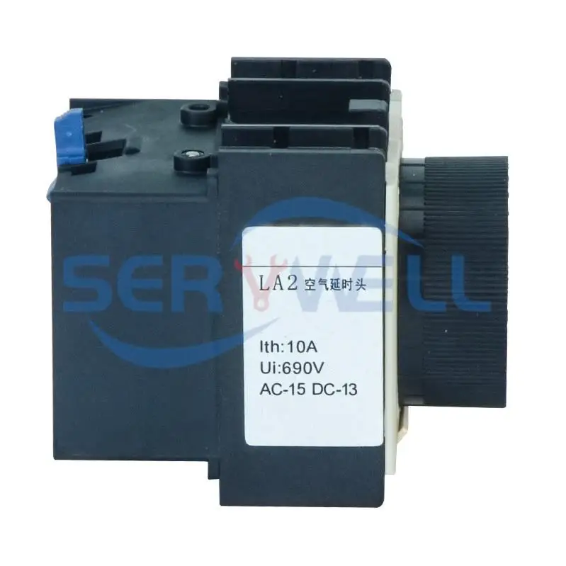 LA2 DT0 DT2 DT4 على تأخير الوقت تأخير 0.1-3S 0.1-30S 10-180S LA3 DR0 DR2 DR4 قبالة تأخير التتابع قواطع الاتصال المساعدة كتلة #3