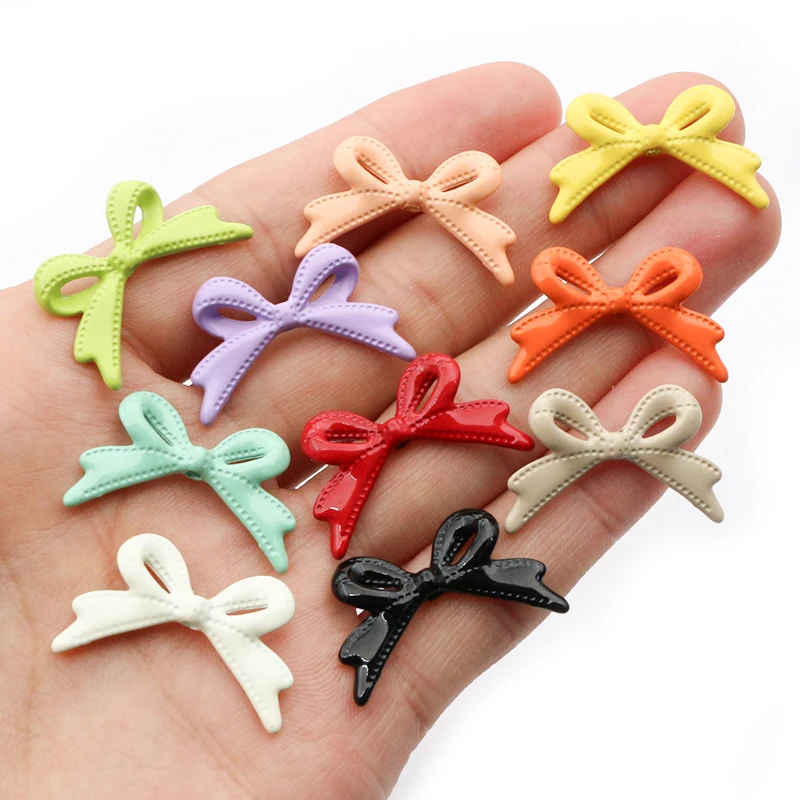 10pcs Random Mix Enamel Bow Tie Charms Pendant Alloy Handmade DIY Jewelry Making Accessories for Bracelet Necklace Keychain view 6