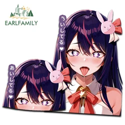 EARLFAMILY 13cm for Anime Peeker Ahegao Face Ai Hoshino Car Sticker NSFW Creative Racing Drifting Decal Car Goods Funny Styling