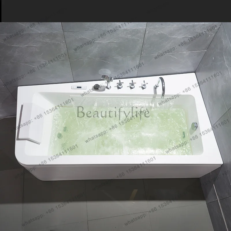 Bathroom Household bathtub Light luxury Japanese deep soaking bathtub Massage constant temperature heating acrylic