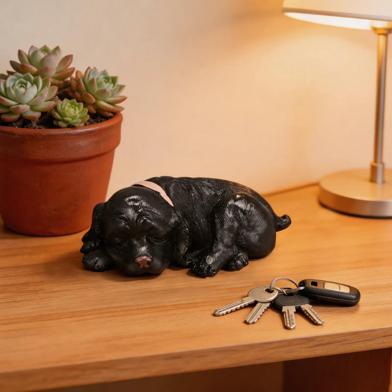 

Puppy-Shaped Outdoor Key Hider Box Realistic Garden Statue Resin Key Storage Container for Spare Keys Hidden Yard Decor