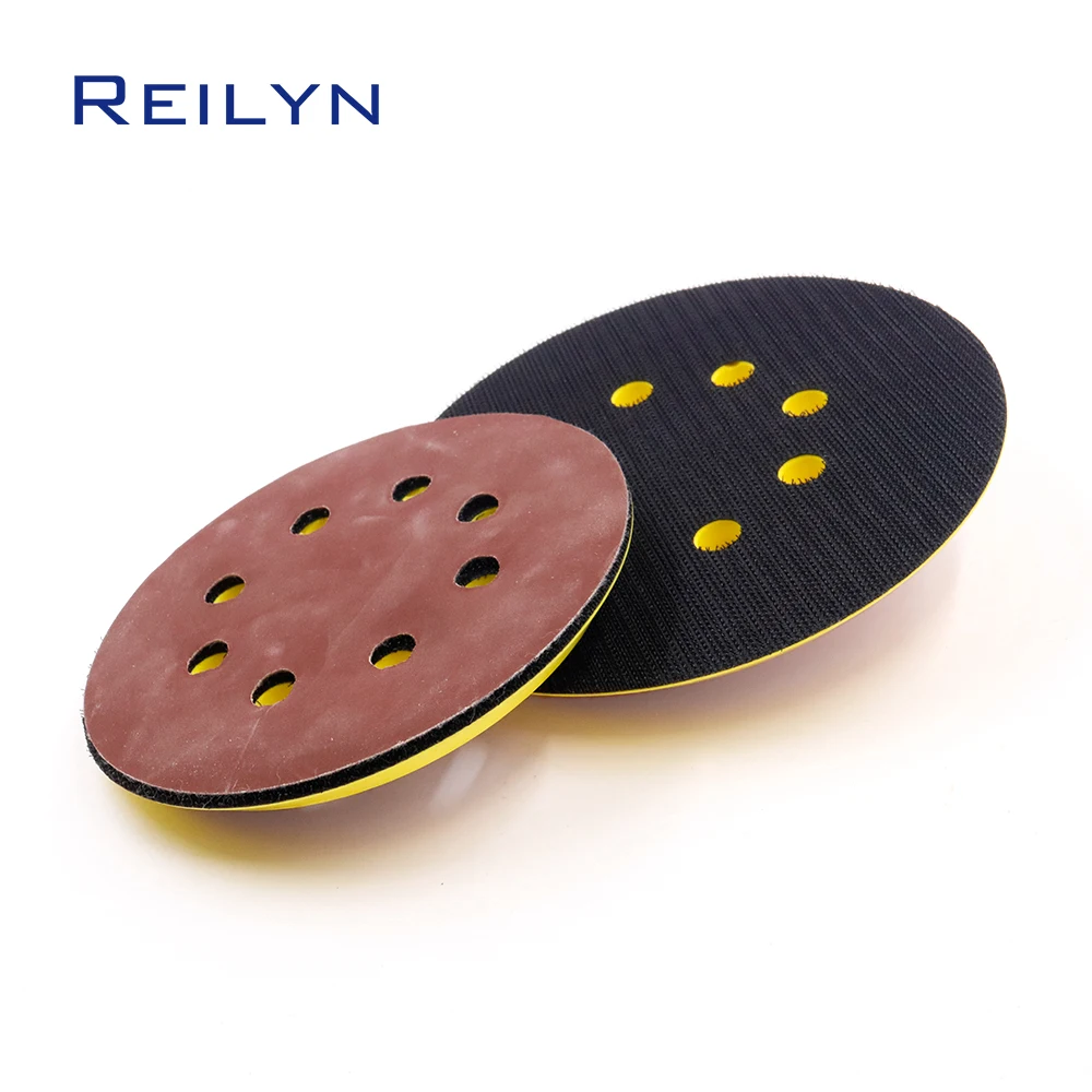 Backing Pad กระดาษทราย 5/6 นิ้ว 8Hole แผ่นขัด Hook-LOOP Backing Pad สําหรับ PNEUMATIC Sander เครื่องมือ