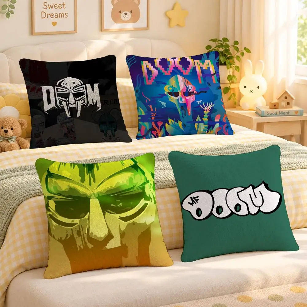 Rapper MF DOOM Hip Hop Mask Music Decor Cushion Cover Personalized Decorative Living Room Home Sofa Bedroom Office Car Decor