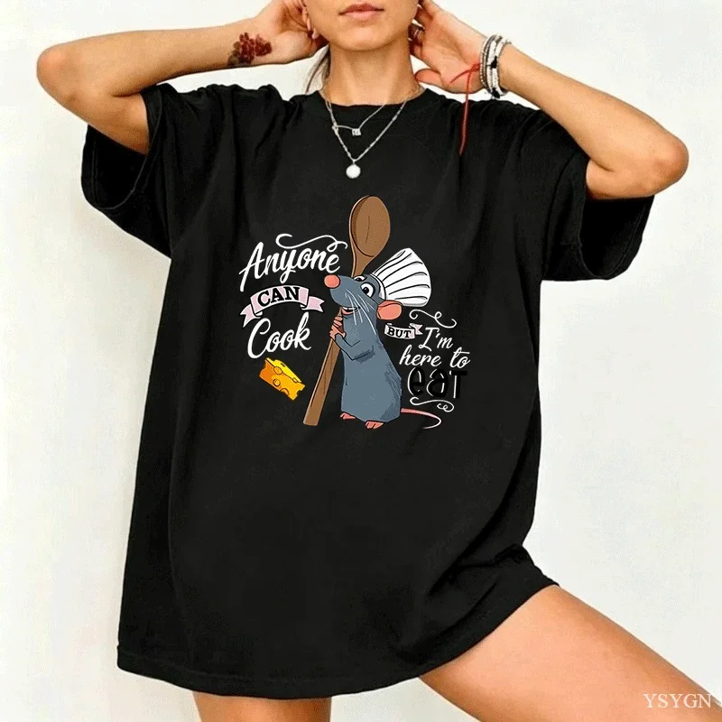 I Dont Want To Cook Anymore I Dont Want To Die T shirts Funny Mouse T-shirt Men Women's Harajuku Hip Hop Short Sleeve Tee Shirt
