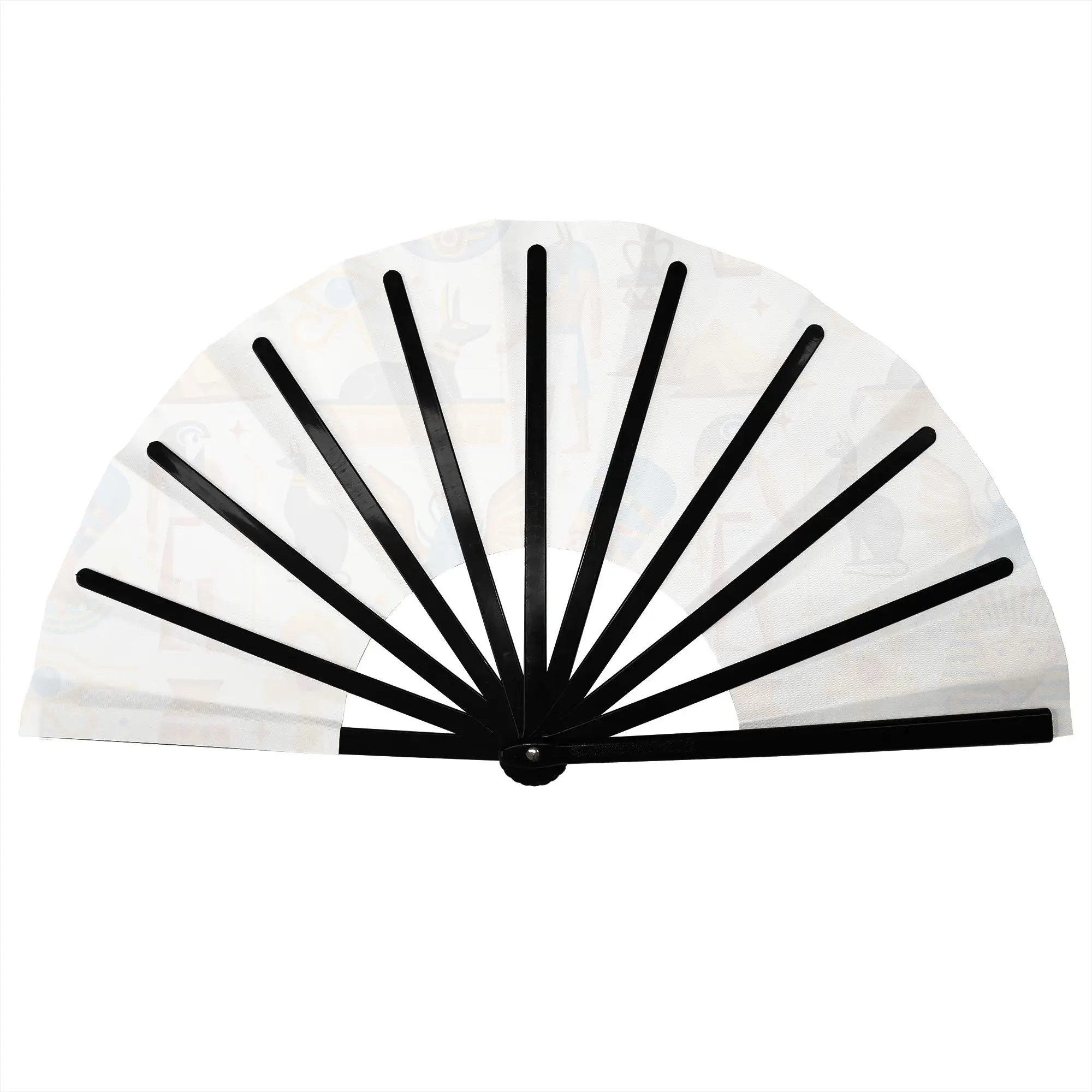 Anubis Egyptian Style Pyramids  Portable Pocket Fan Travel Pharaoh Golden Mask  Folding Fan Chinese Dance Cooling Handheld Fans