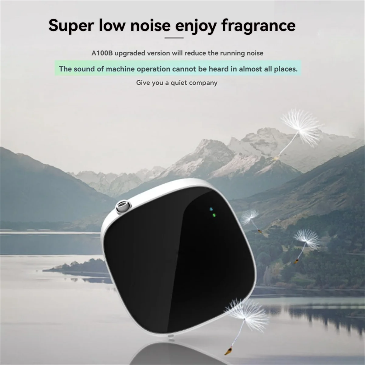 

HOT! Smart Bluetooth Fragrance Diffuser App Control Battery USB Dual Power Supply 100ML Waterless Essential Oil Diffuser B
