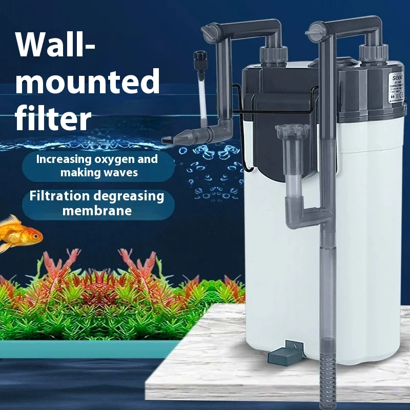 220V Sobo fish tank wall-mounted filter barrel aquarium filter small three-in-one aeration external circulation pump