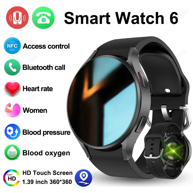 สมาร์ทวอทช์แนวสปอร์ตสำหรับผู้ชาย, นาฬิกาอัจฉริยะโทรผ่านบลูทูธแบบสั่งตัดด้วยเสียงมีอัตราการเต้นหัวใจสำหรับผู้หญิง