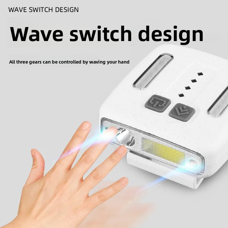 Portable USB Rechargeable Induction Clip Hat Lamp Head Mounted Night Fishing Super Long Battery Life Outdoor Ultra Strong Light