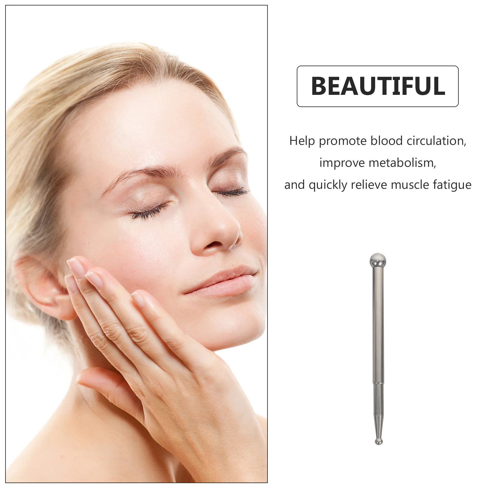 

1 шт., массажная палочка для тела из нержавеющей стали, мышечный стержень для спины, живота, сохранения здоровья, расслабления всего тела, фитнеса