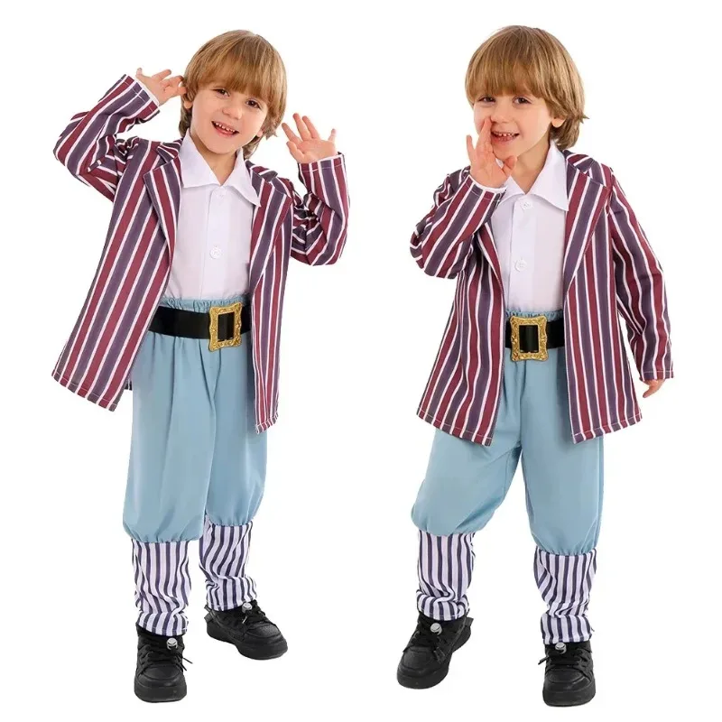 New Oompa Cosplay Kids Boys Wigs Movie Chocolate Factory Willy Cosplay Wonca Costume Disguise Child Roleplay Fantasia Outfit
