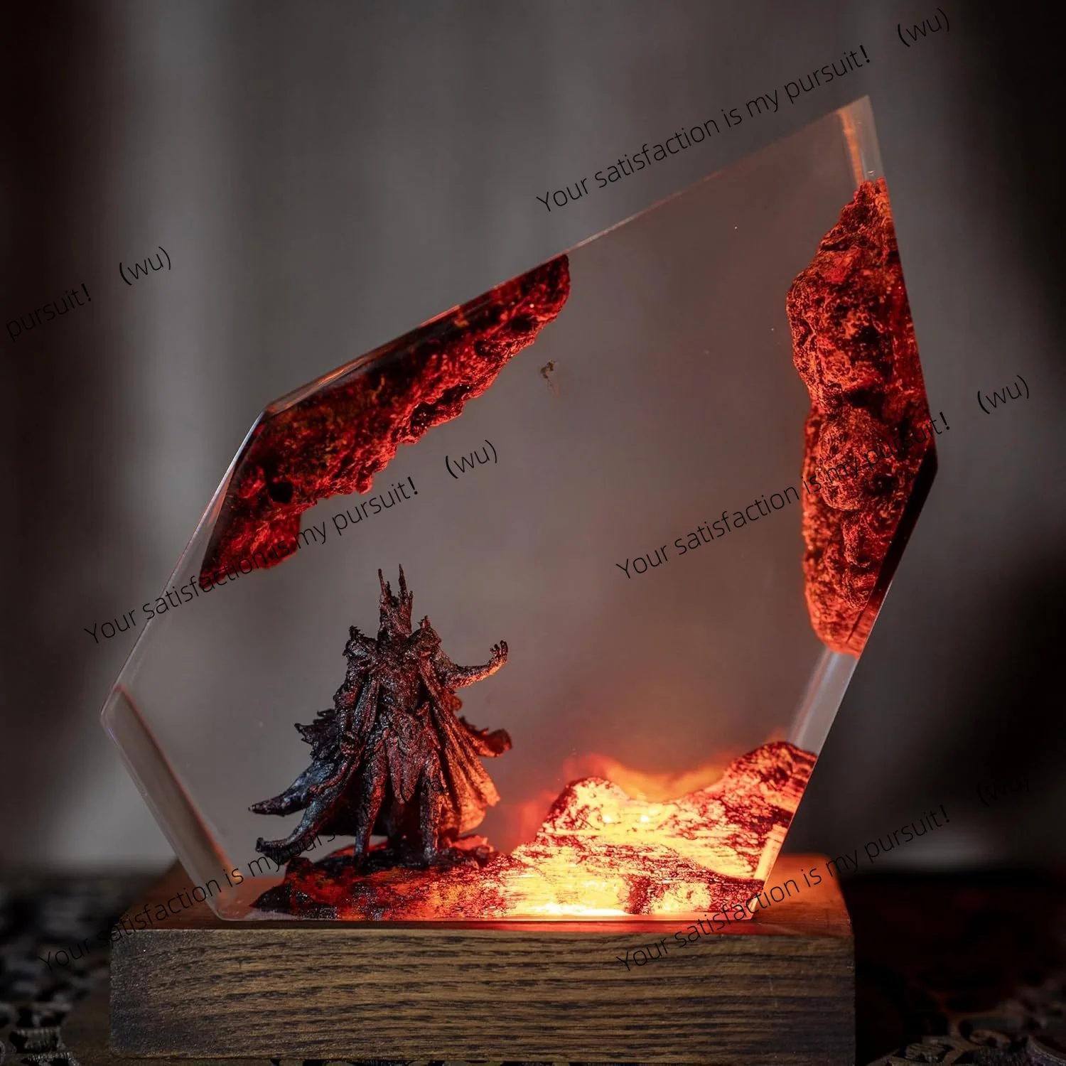for Resin Table Lamp Creative Ring OT Shape Night Light Home Decor Desktop Ornament Father's Day Gift