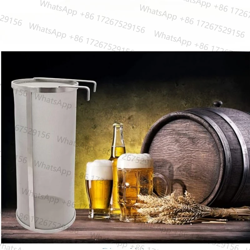 1PCS Beer Hop Mesh filter Strainer with Hook for Beer/Wine Brewing brew filter Homemade brew accessories Stainless Steel