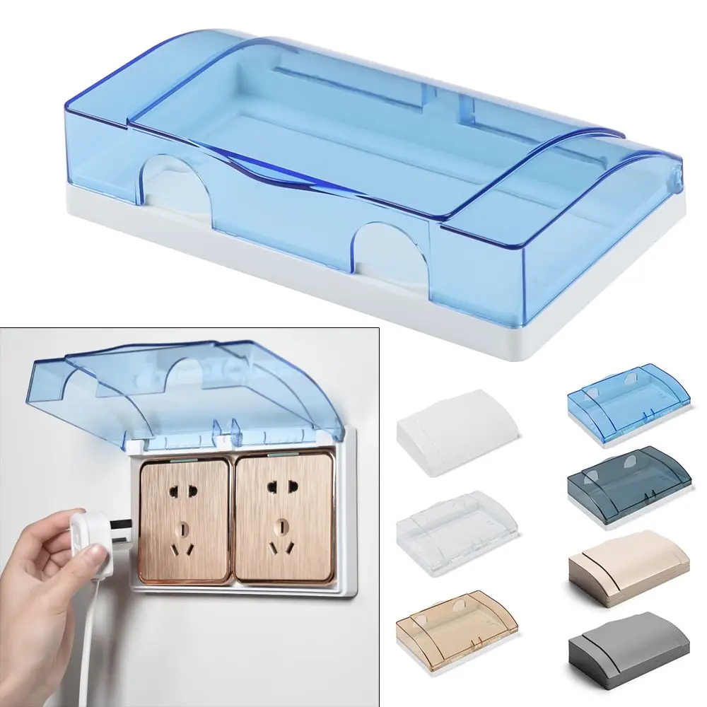 Plastic Switch Protection Box Transparent Waterproof Socket Protector Power Outlet 86 type Electric Plug Cover Bathroom Supplies