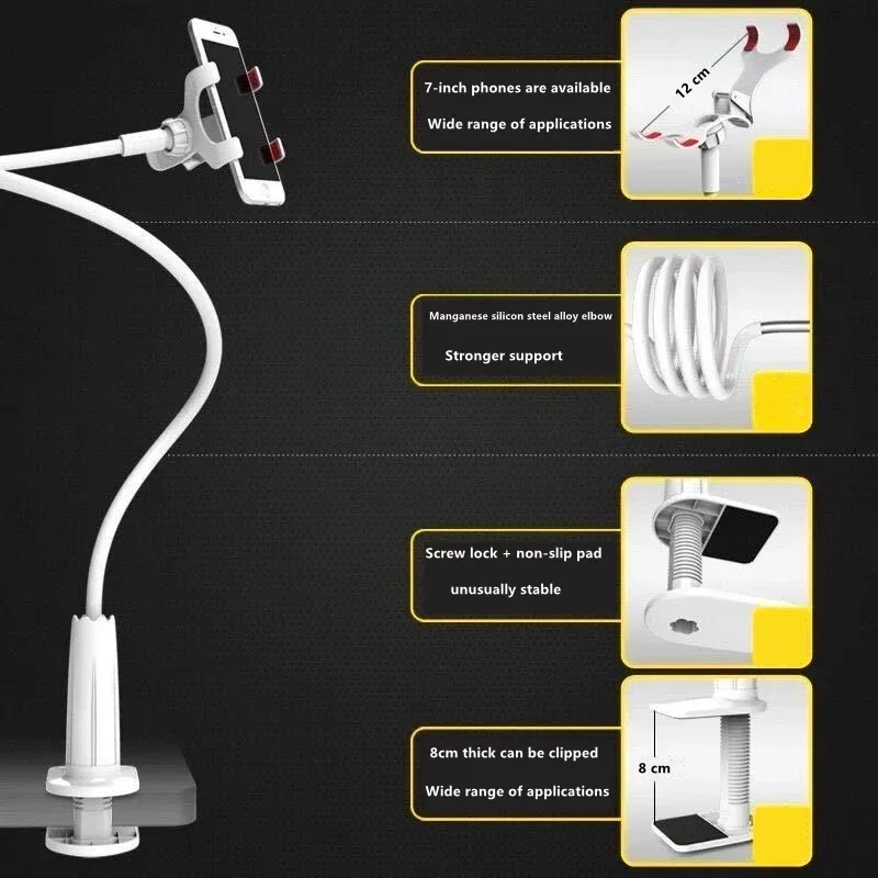 Универсальная подставка для ленивого телефона, держатель на гибкой стойке, гибкая настольная опора, настольный зажим, кронштейн для мобильных телефонов, IPad, рука, стенты, подставка