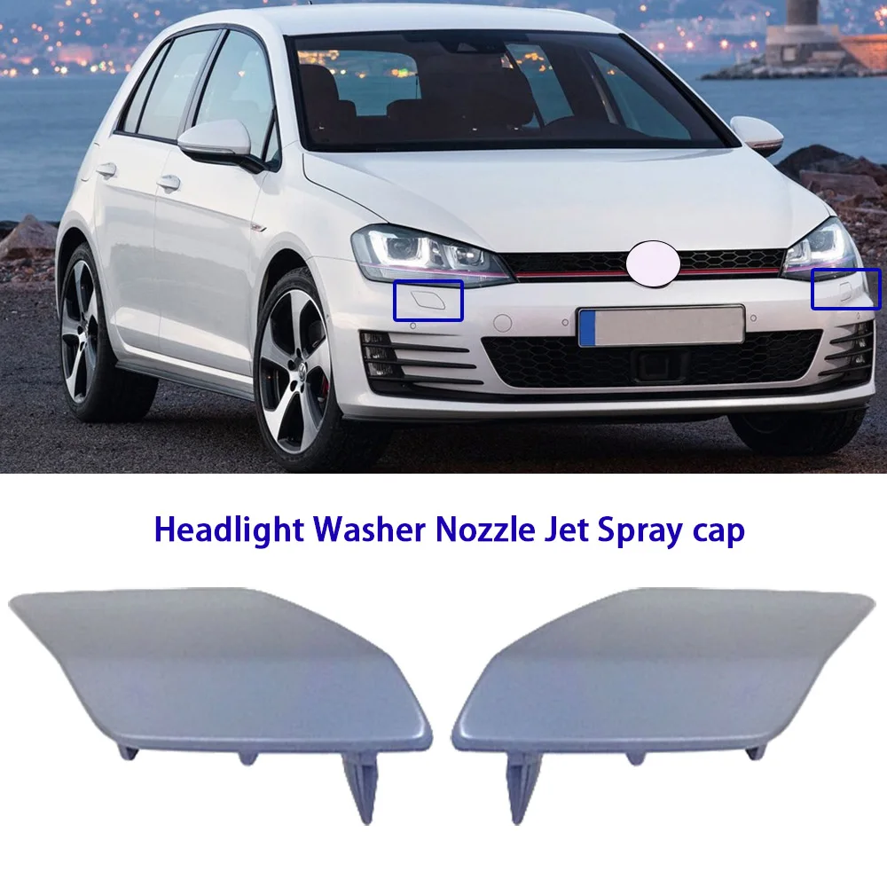 Headlight Washer Nozzle Jet Spray Cover Cap 5K0955109A 5K0955110A For Volkswagen Golf 6 GTI 2009-2013