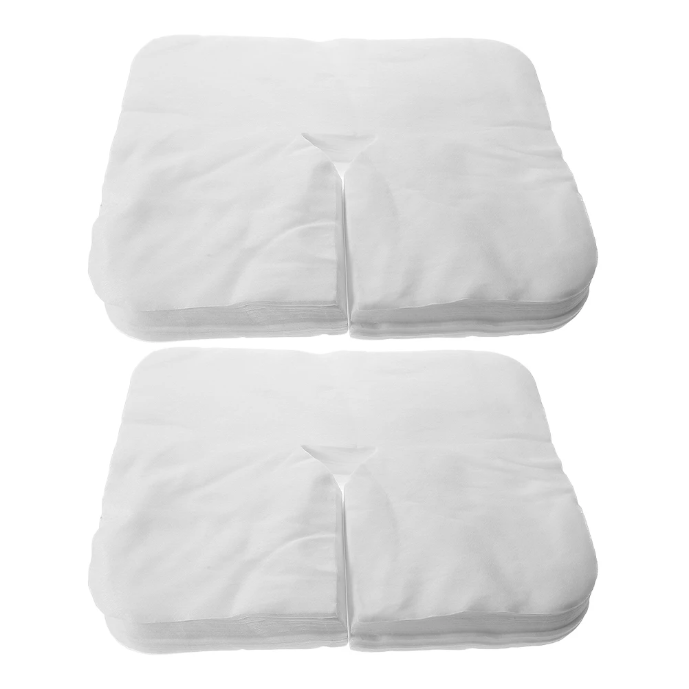 

150 Sheets Disposable Head Gasket 34 5x38cm Nonwoven Pillow Cover Salon Face Rest Cradle Towel Sheets for Massage Table
