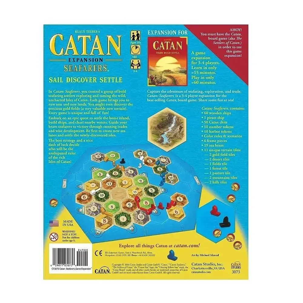 New 2-8 People Catan Board Game Funny Puzzle Catan Expansion Pack Paper Creative Card Game