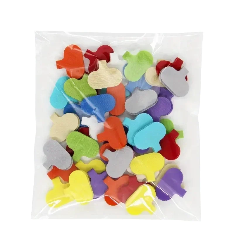 1-20 قطعة ملصقات كابل Colorandom ربطات كابل قابلة لإعادة الاستخدام مع تسمية الكتابة على تسميات الأسلاك كابل وعلامات الأسلاك سهلة الهوية #1