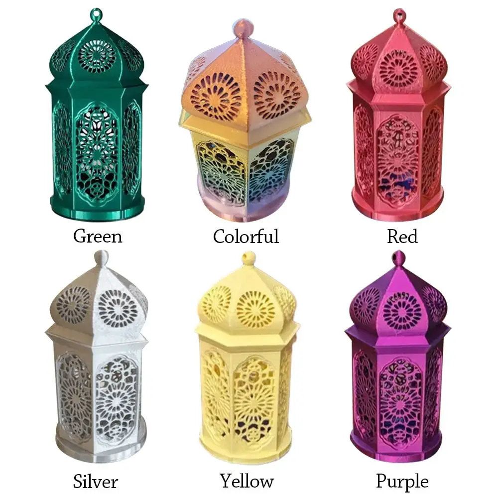 New 3D Printing Arabic Style Lantern Gift PLA Tea Lamp Statue Lantern Decor For Home Living Room Desktop