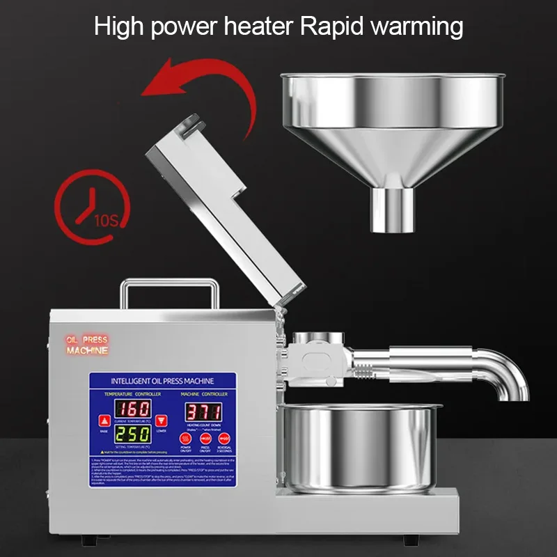 جهاز الضغط البارد للزيت الأوتوماتيكي آلة زيت الضغط البارد مستخرج زيت بذور عباد الشمس عصارة ضغط زيت جوز الهند