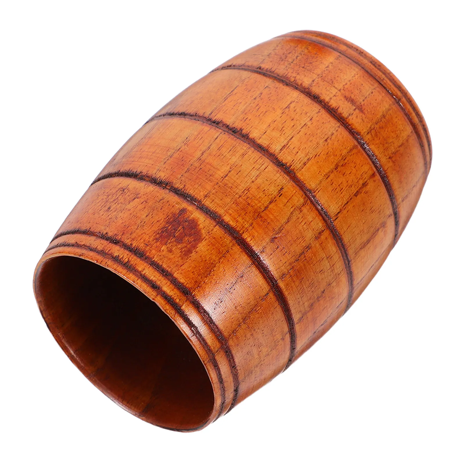 Unique Handmade Wooden Mug Natural Wood Grain Beer Cup for Drinking Coffee Tea Whiskey Water Outdoor Home Office Kitchen Use - view 3