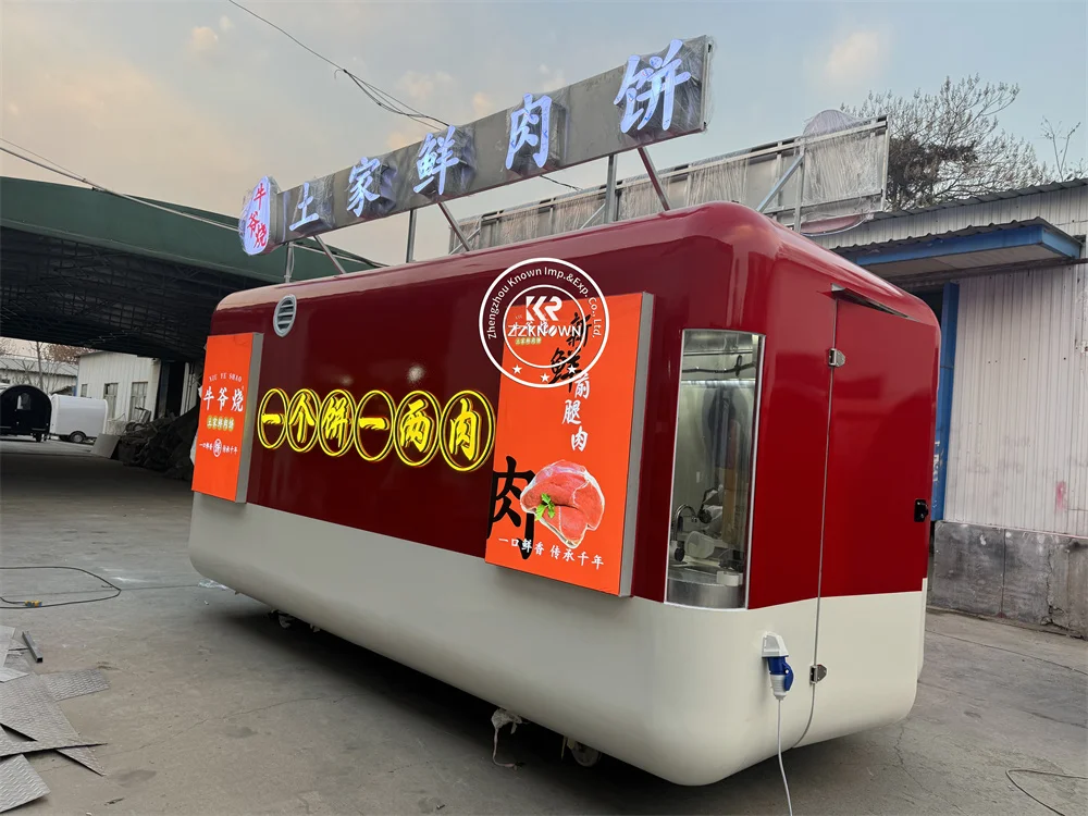 Full Equipment Mobile Food Truck Outdoor Kitchen Concession Food Trailer Kiosk Coffee Hot Dog Ice Cream Cart