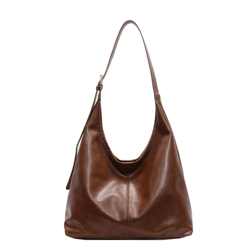 High Quality Large Capacity PU Tote Bags Simple Solid Hasp Classic Commute Style Shoulder Bags for Women 2025 Fashion Hot Sale