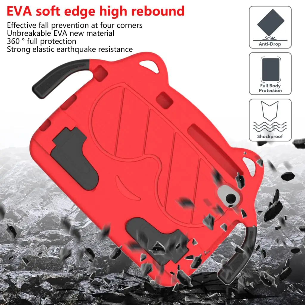 Case for Huawei Matepad SE 10.4 2022 MediaPad M3 Lite 8 CPN-W09 Full Body Protect Hand Shank Antidrop Cover Kids PC+EVA Funda