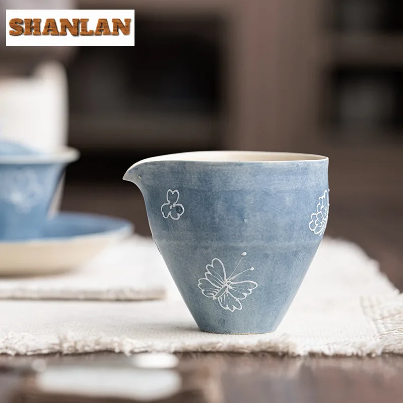 

150ml Hand-painted Butterfly Tea Pitcher Pour Tea Cha Hai Dispenser Justice Cup Coffee Fair Mug Tea Items Ornaments Accessories