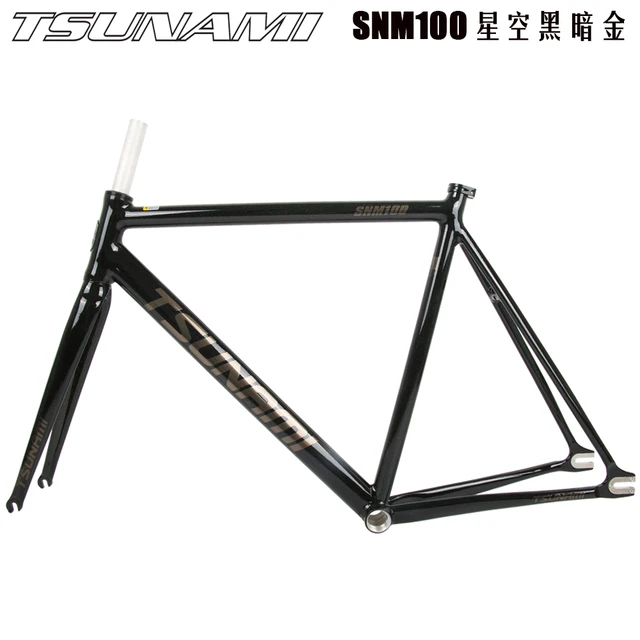 TSUNAMI SNM100 高品質シングルスピード自転車フレームセット固定ギア
