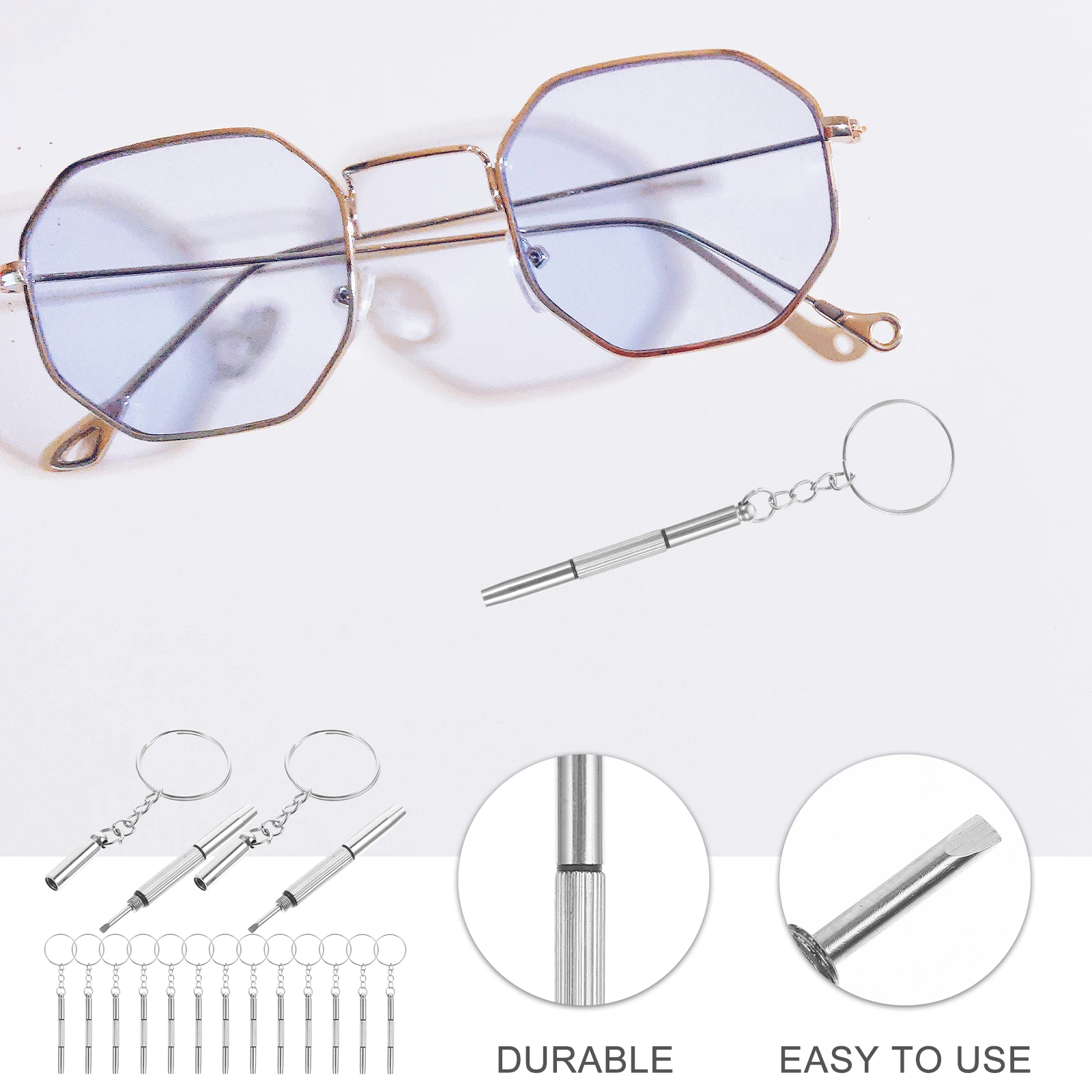 

20pcs Screwdriver Tool Steel Eyeglasses Watch Repair Kit Durable Portable 3in1 Glass Tightening Maintenance Mini Tools
