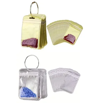 ถุงปิดผนึกสีติดเพชร5D 60ชิ้นแบบมีกาวในตัวพร้อมถุงปิดผนึกพร้อมเครื่องมือห่วงสอบทบ2ชิ้นเครื่องมือเจาะงานฝีมือ