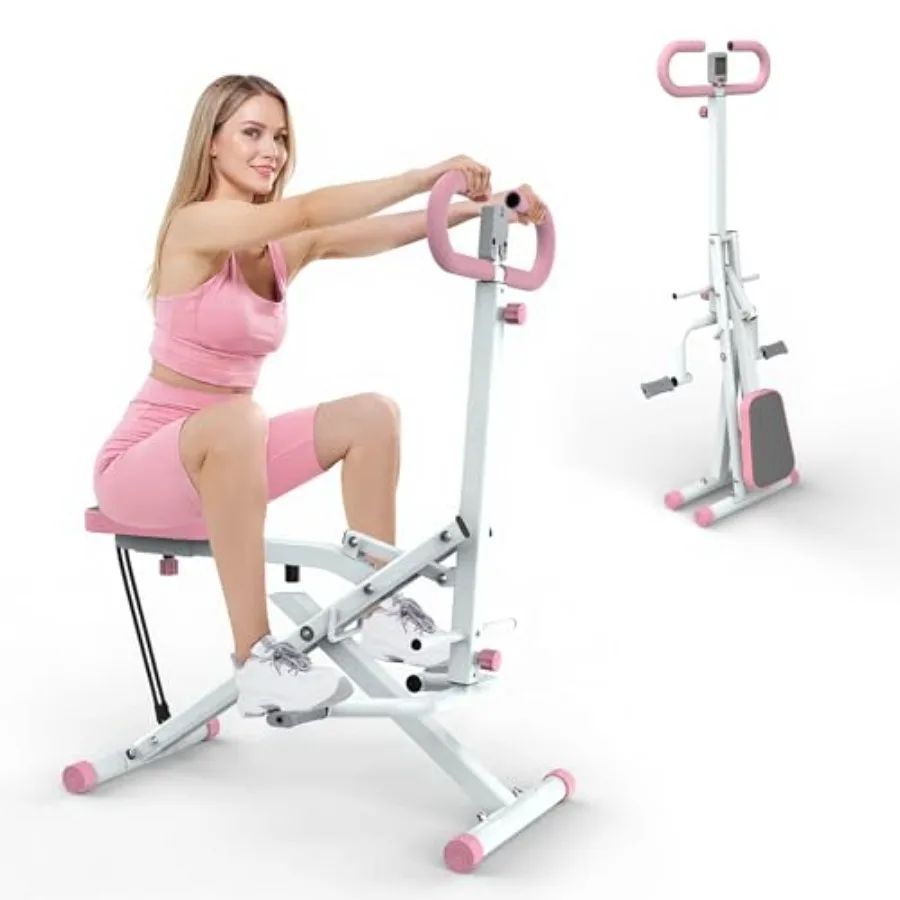 

Squat Machine for Home Exercise with Adjustable Resistance Bands for Glutes Ab Back Legs Workout in Black Steel Frame