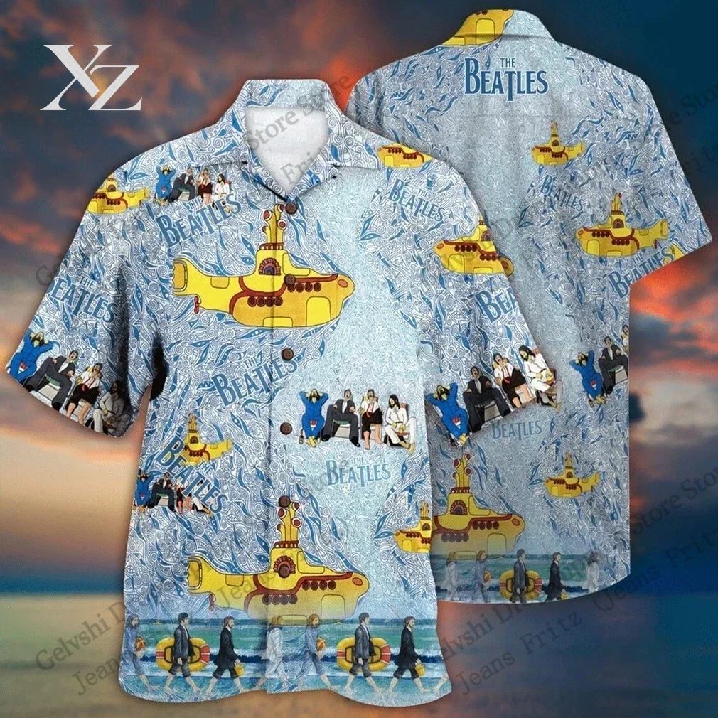 NEW The Beatles Rock Band 3d Print Shirt Men Women Fashion Single-breasted Hawaiian Shirt Short Sleeve Beach Fit Blouse Camisas