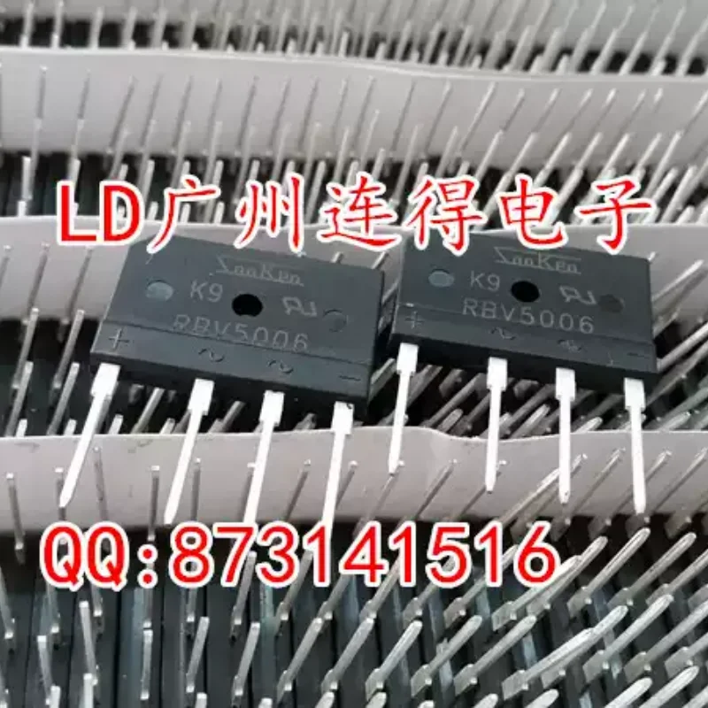 10-100pcs SANKEN rectifier bridge stack RBV5006 50A/600V large bridge flat bridge/bridge original