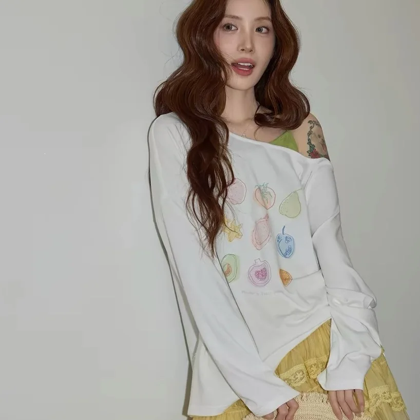 High Quality Sun Protection Base Shirt Cover up Breathable Casual Diagonal Shoulder with Drawstring Loose Top  Shirt