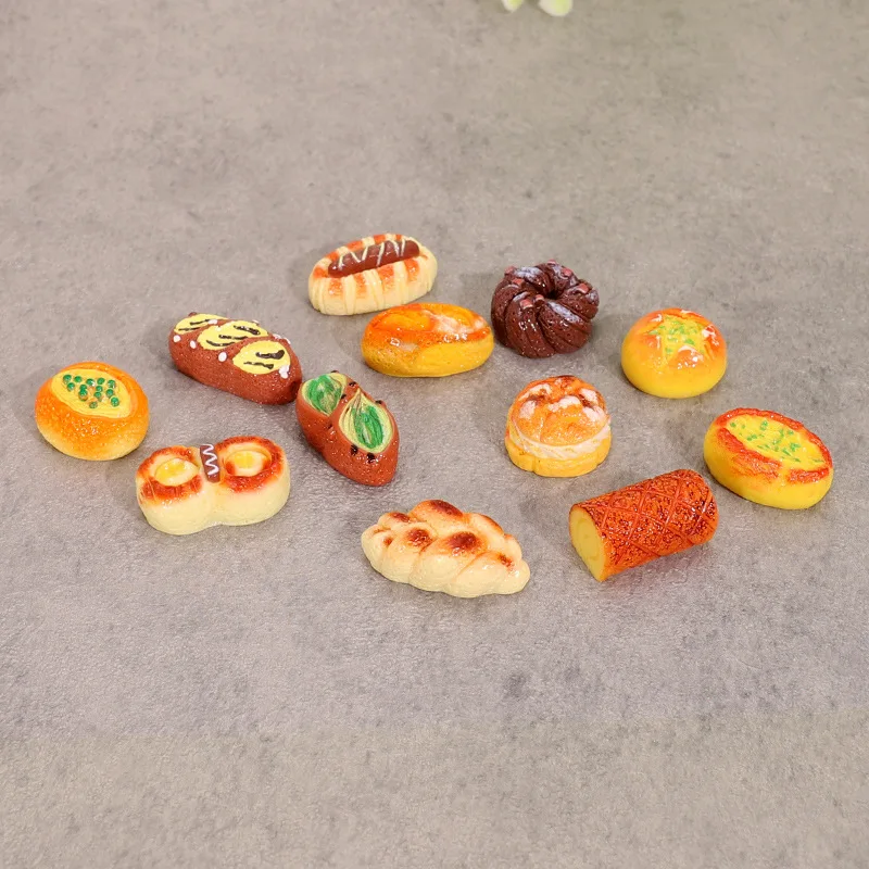 Crianças mini armário de pão simulação em miniatura pão comida sobremesa jogar modelo ornamentos supermercado cena jogar casa brinquedos