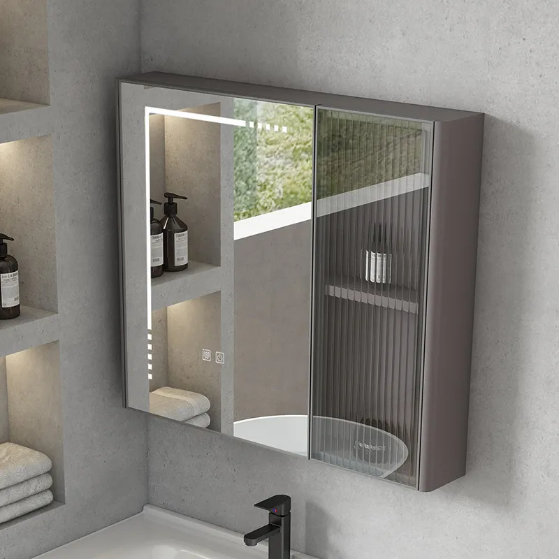 Designer Luxury Cupboard Save Space Decoration Organizer Storage Mirror Toilet Bathroom Cabinet Wall Gabinete Home Furniture