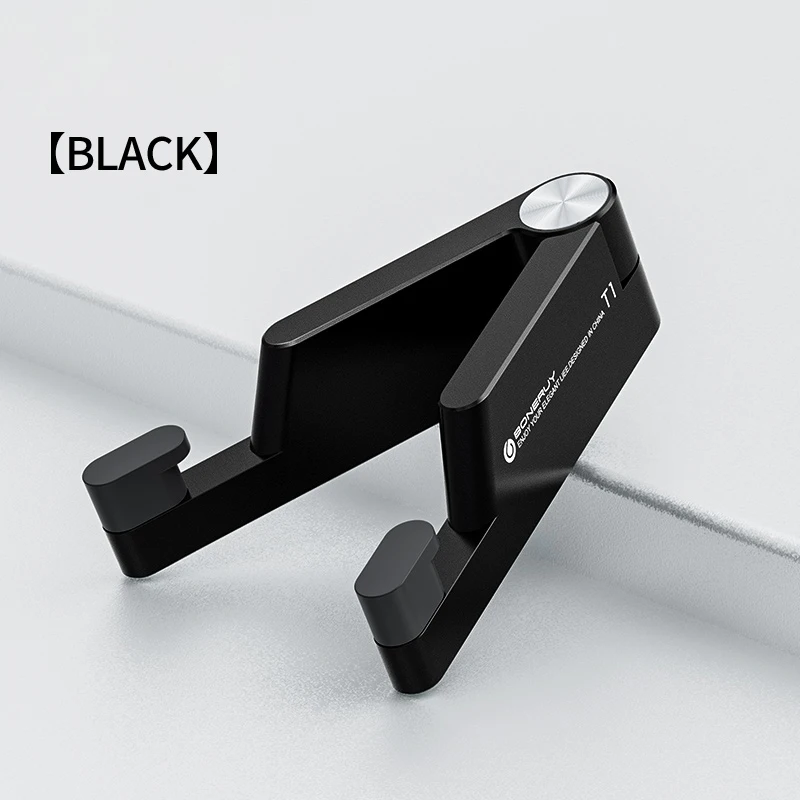 T1 Universal Mini Size Aluminum Portable Folding Desk Mount Holder Bracket Mobile Phone Cradle Foldable Stand for Cellphone