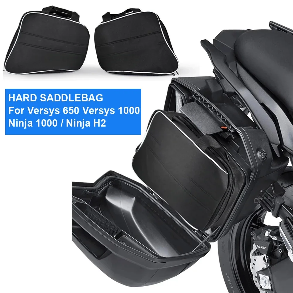 

For KQR 28L Motorcycle Hard Saddlebag Liner Set Bag Saddle Inner Bags luggage bags For Kawasaki Versys 1000 650 Ninja 1000 H2 SX