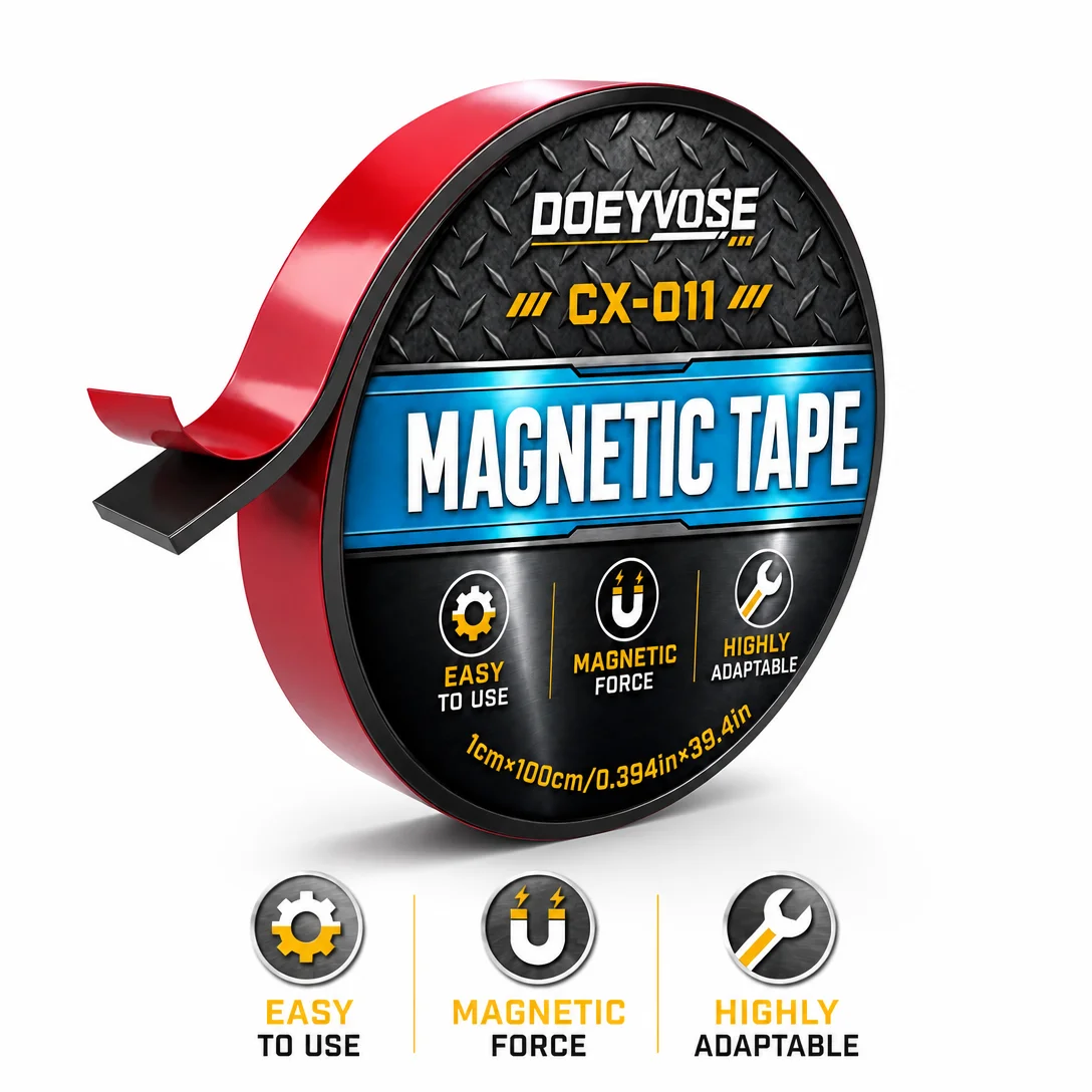 Doeyvose Flexible Rubber Magnet Tape, Practical Accessory for Fridge Photo Poster Home Office Arrangement