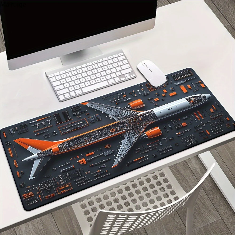 

Aircraft Parts Mouse Pad Fighter Large Computer Office Table Mats XXL Rubber Anti-slip HD Gaming Keyboard Mousepad Long Desk Mat