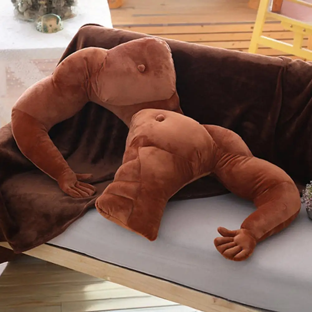 Neck And Shoulder Support Arm Pillow Boyfriend Arm Pillow Stuffed Men Body Shape Pillows Hunky Chest Pillow Soft Fabric Pillows