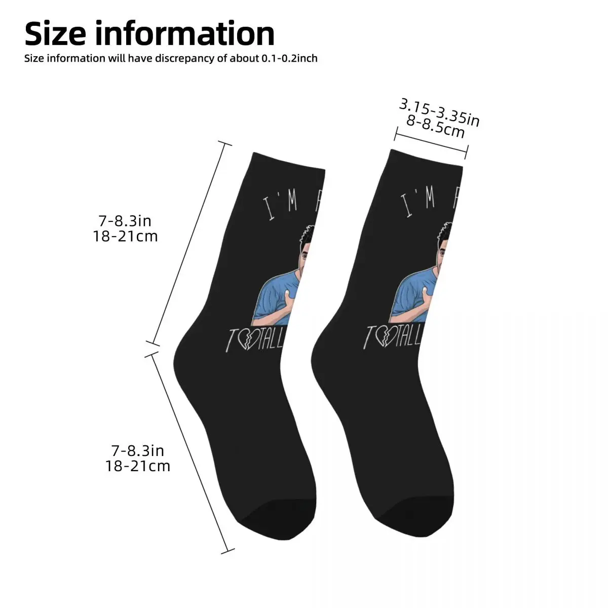 Chaussettes imprimées pour hommes et femmes, joli cadeau en élasthanne, applicable toute l'année, chaîne EY ne partage pas la nourriture, émission de télévision