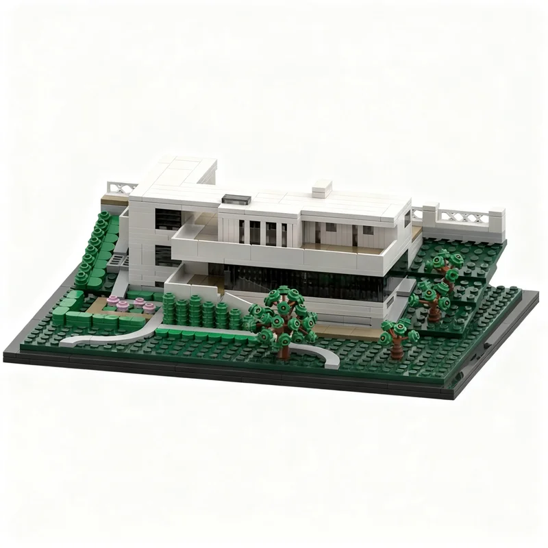 781pcs MOC Architecture Villa Tugendhat The White House Alternative Model Building Blocks Architecture Toys Christmas Gift DIY