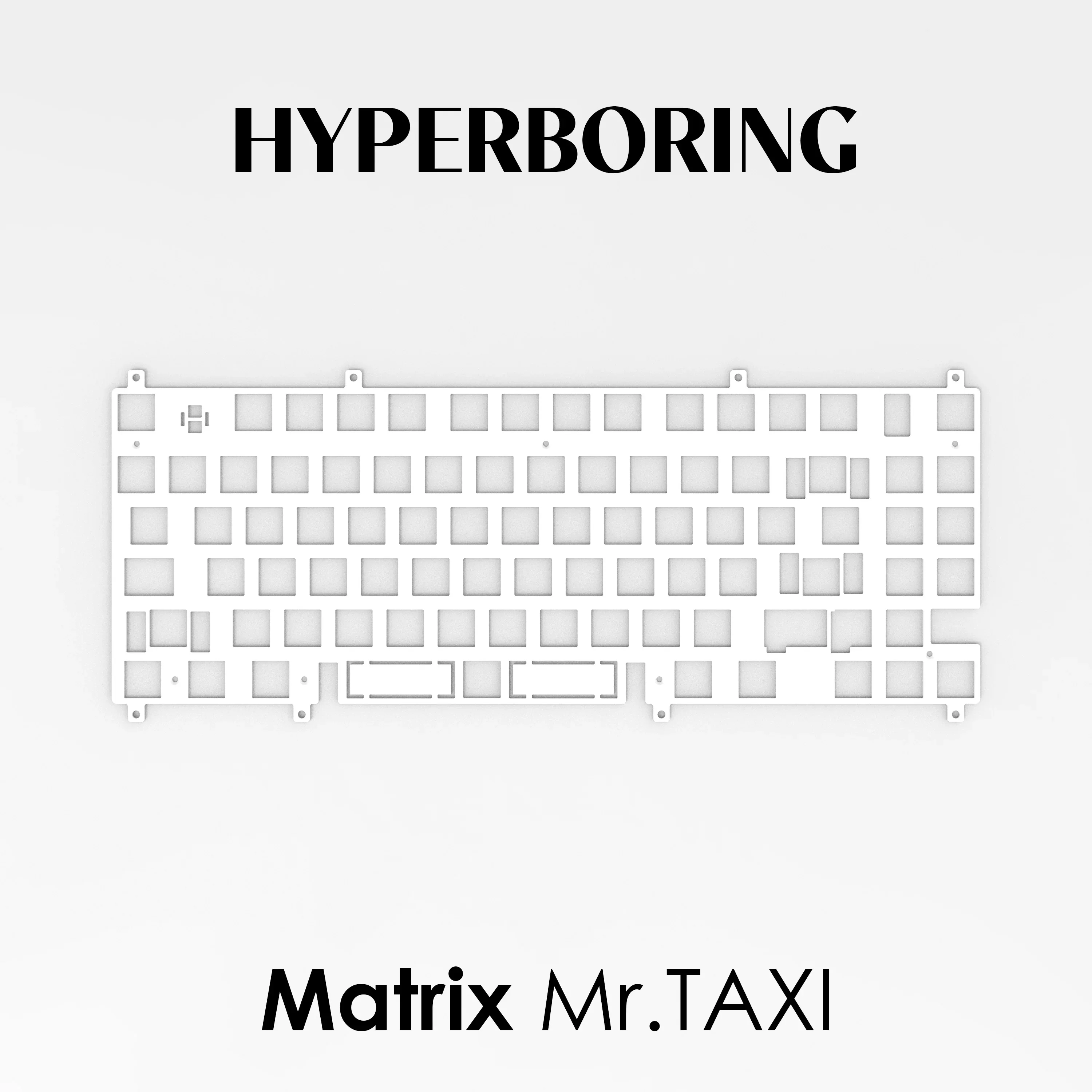 لوحات لوحة المفاتيح Matrix Mr.TAXI75 PP PC POM FR4 CF (لـ Pcb Stab and Plate Stab).