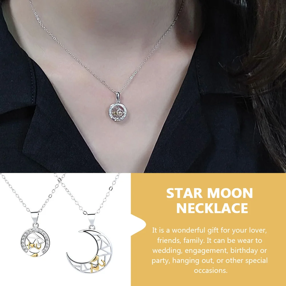 

1 Set Couple Necklace Jewelry Sun Shaped Decorative Sweater Chain For Women Collarbone Accessories Graduation Gift