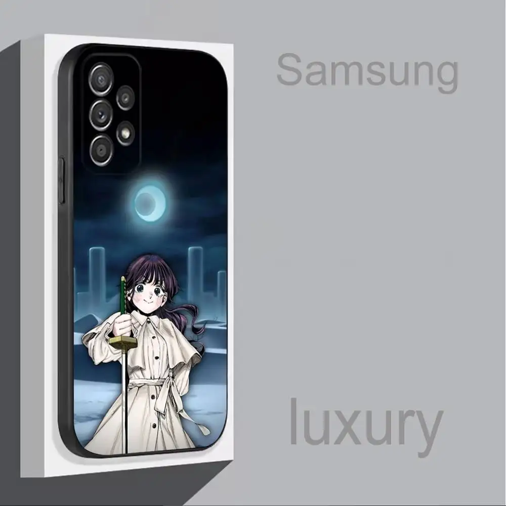 Urocze etui na telefon K-Kaoruko-Waguri do Samsunga S 9, 10, 21, 30, 22, 23, 24, 25, Ultra, Plus, Lite, FE, 4, 5G, czarne, miękkie, precyzyjne.