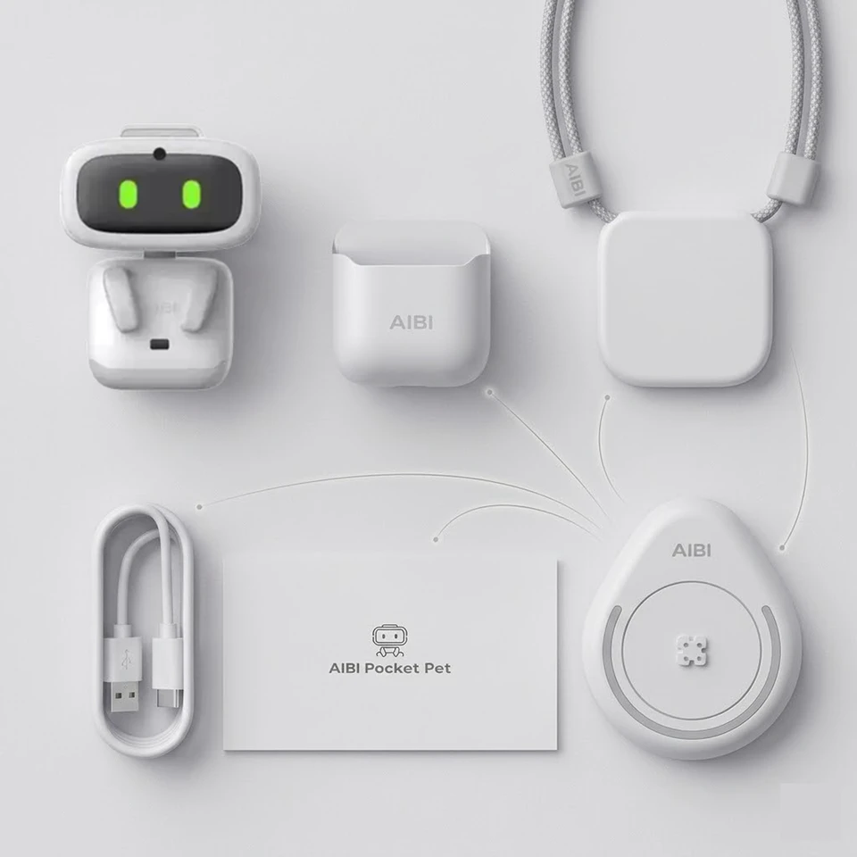 AIBI Ai ポケットロボット | AIペット、Bluetooth Wifi接続、回転